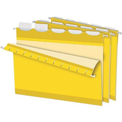 Pendaflex - 8-1/2 x 11", Letter Size, Yellow, Hanging File Folder - 11 Point Stock, 1/5 Tab Cut Location - Caliber Tooling