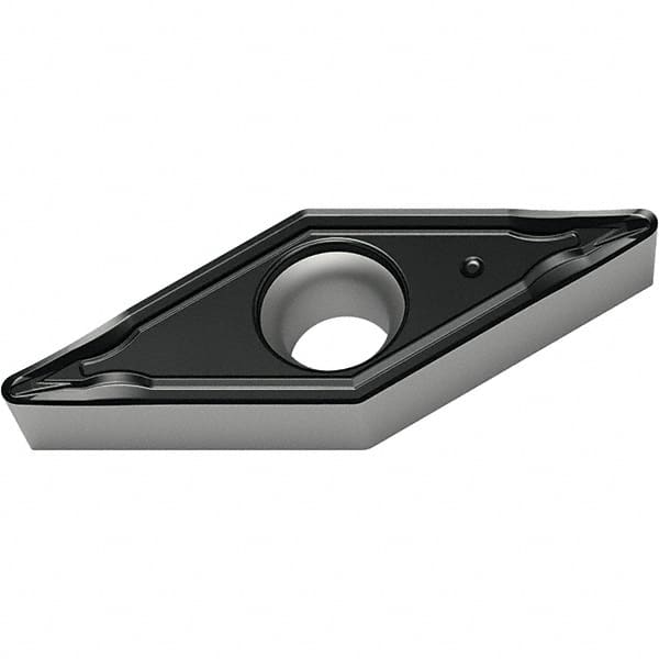 Walter - VCMT FM4 Grade WSM10S Turning Insert - TiAlN+Al2O3+(Al) Finish, 35° Rhombic, 9.53mm Inscr Circle, 4.76mm Thick, 0.2mm Corner Radius - Caliber Tooling