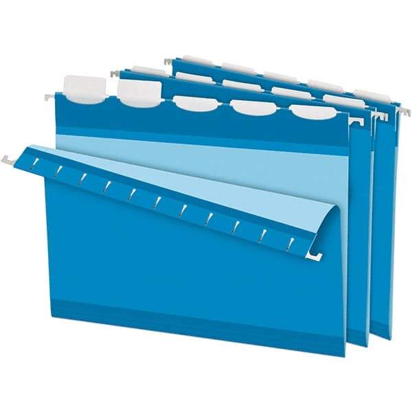 Pendaflex - 8-1/2 x 11", Letter Size, Blue, Hanging File Folder - 11 Point Stock, 1/5 Tab Cut Location - Caliber Tooling