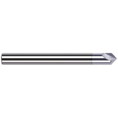 Engraving Cutter: 300 °, 1/4″ Dia, Tip Radius Point, Solid Carbide TiB2 Finish, 0.452″ LOC, 1/4″ Shank, 2-1/2″ OAL, 2 Flutes, Use on Non-Ferrous Materials