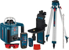 Bosch - 1,000' Measuring Range, 1/8" at 100' Accuracy, Self-Leveling Horizontal & Vertical Rotary Laser - ±5° Self Leveling Range, 1 Beam, 2-D Battery Included - Caliber Tooling