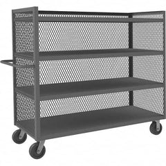 Durham - 3,000 Lb Capacity 4-Shelf 3-Sided Mesh Truck - Caliber Tooling