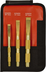 Mayhew - 3 Piece Brass Scraper Chisel Set - Sizes Included 3/8 to 5/8" - Caliber Tooling