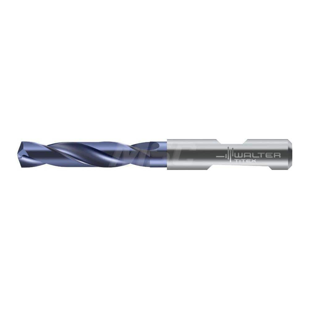 Screw Machine Length Drill Bit: 0.2283″ Dia, 140 °, Solid Carbide Coated, Right Hand Cut, Spiral Flute, Straight-Cylindrical with Weldon Flat Shank, Series DC150-03-D0