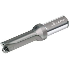 Walter - 51mm Max Drill Depth, 3xD, 17mm Diam, Indexable Insert Drill - 2 Inserts, 25mm Shank Diam, Straight Shank - Caliber Tooling