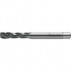 Walter-Prototyp - M6x1.00 Metric 3 Flute 6HX Semi-Bottoming Spiral Flute Tap - High Speed Steel, TiAlN Finish, 82.5mm OAL, Right Hand Flute, Right Hand Thread, Series TC121 - Caliber Tooling