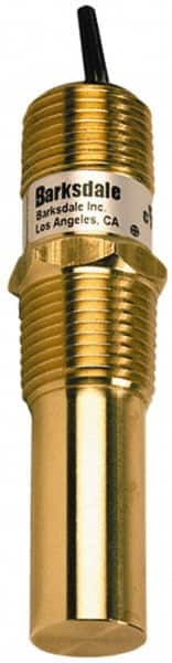 Barksdale - 50 to 300°F Bi-Metal Compact Switch - 1/2" NPT, 11/16 x 1-1/2 Rigid Stem, Brass, ±10°F - Caliber Tooling