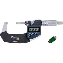 Mitutoyo - Electronic Outside Micrometers Type: Coolant-proof Minimum Measurement (Decimal Inch): 1.0000 - Caliber Tooling