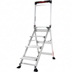 Little Giant Ladder - 4 Steps, 4' High, Type IAA Rating, Aluminum Step Stand - 375 Lb Capacity, 21-1/2" Base Width - Caliber Tooling