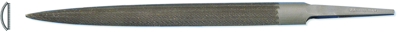 10" Half-Round File, Cut 00 - Caliber Tooling