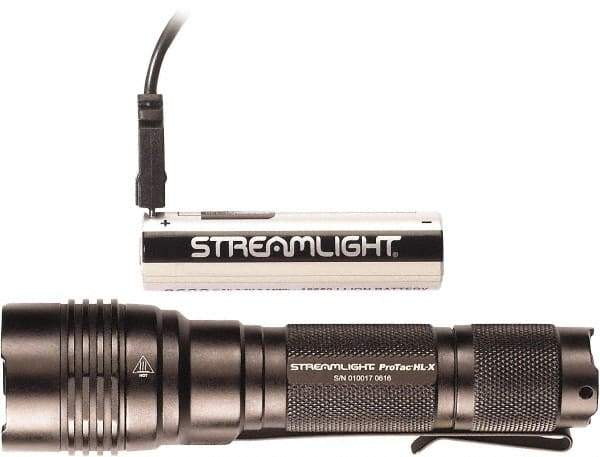 Streamlight - White LED Bulb, 1,000 Lumens, Industrial/Tactical Flashlight - Black Aluminum Body, 1 18650 Lithium-Ion Battery Included - Caliber Tooling