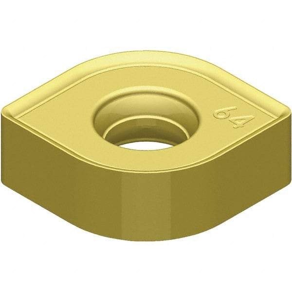 Kennametal - SNHJ446 Grade KCSM40 Carbide Milling Insert - TiN Finish, 4.52mm Thick, 1/2" Inscribed Circle, 2.4mm Corner Radius - Caliber Tooling