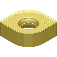 Kennametal - SNHJ446 Grade KCSM40 Carbide Milling Insert - TiN Finish, 4.52mm Thick, 1/2" Inscribed Circle, 2.4mm Corner Radius - Caliber Tooling