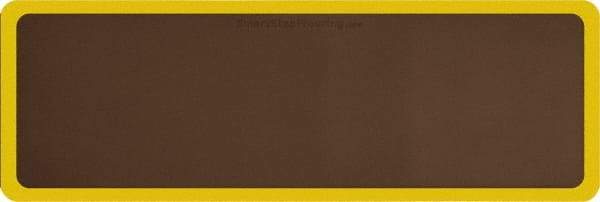 Smart Step - 6' Long x 2' Wide, Dry Environment, Anti-Fatigue Matting - Brown with Yellow Borders, Urethane with Urethane Sponge Base, Beveled on All 4 Sides - Caliber Tooling