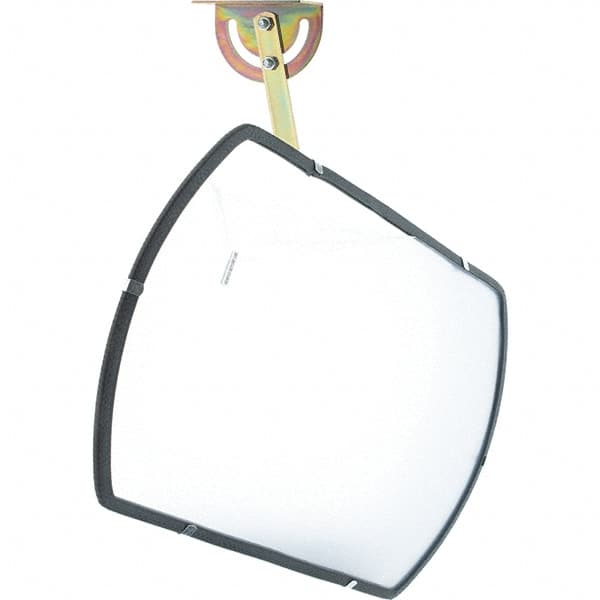 PRO-SAFE - Indoor Rectangular Convex Safety, Traffic & Inspection Mirrors - Acrylic Lens, Fiberboard Backing, 26" High - Caliber Tooling