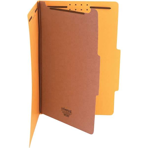 UNIVERSAL - 15 x 10-3/8", Legal, Yellow, Classification Folders with Top Tab Fastener - 25 Point Stock, Right of Center Tab Cut Location - Caliber Tooling