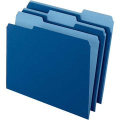 Pendaflex - 11-5/8 x 9-3/16", Letter Size, Navy Blue, File Folders with Top Tab - 11 Point Stock, Assorted Tab Cut Location - Caliber Tooling