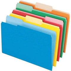 Pendaflex - 14-5/8 x 9-3/16", Legal, Assorted Colors, File Folders with Top Tab - 11 Point Stock, Assorted Tab Cut Location - Caliber Tooling