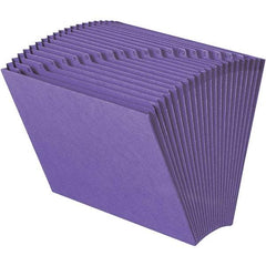 SMEAD - 12 x 10", Letter Size, Purple, A-Z Indexed Expanding Files - Assorted Tab Cut Location - Caliber Tooling