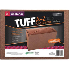 SMEAD - 15 x 10", Legal, Redrope, A-Z Indexed Expanding Files - Assorted Tab Cut Location - Caliber Tooling