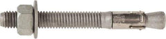 Powers Fasteners - 3/4" Diam, 3/4" Drill, 7" OAL, 1-1/2" Min Embedment Wedge Expansion Concrete Anchor - 1035 Carbon Steel, Hot Dipped Galvanized Finish, Hex Nut Head, Hex Drive, 4-5/8" Thread Length - Caliber Tooling