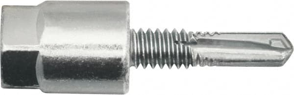 Powers Fasteners - 3/8" Zinc-Plated Steel Vertical (End Drilled) Mount Threaded Rod Anchor - 1/4" Diam x 1-1/2" Long, Hex Head, 3,675 Lb Ultimate Pullout, For Use with Steel - Caliber Tooling