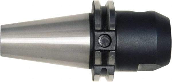 Bilz - CAT40 1/2" Shank Diam Taper Shank 1/2" Hole End Mill Holder/Adapter - 1.38" Nose Diam, 4.62" Projection, 5/8-11 Drawbar, Through-Spindle, Through-Bore & DIN Flange Coolant - Exact Industrial Supply