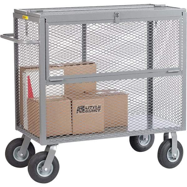 Little Giant - 1,200 Lb Capacity, 1 Shelf, Security Cart - 48" Long x 30" Wide x 51" High - Caliber Tooling