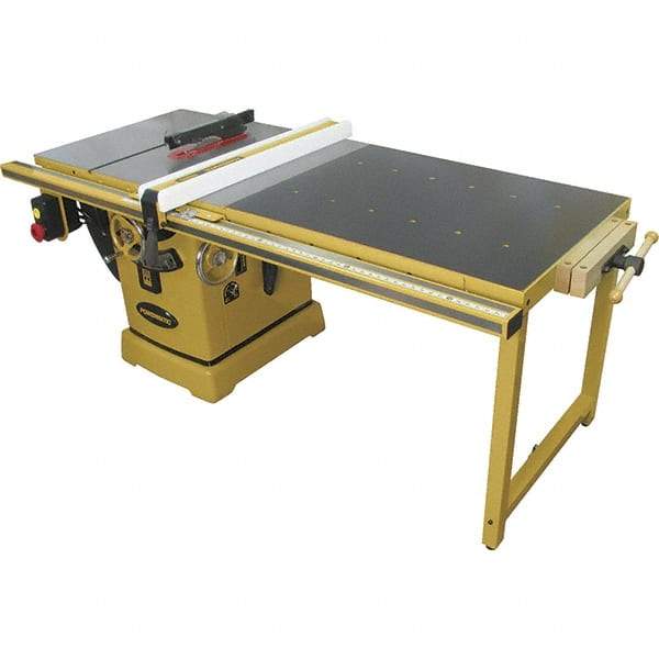 Jet - 10" Blade Diam, 5/8" Arbor Diam, 1 Phase Table Saw - 3 hp, 230 Volt, 11-1/4" Cutting Depth - Caliber Tooling