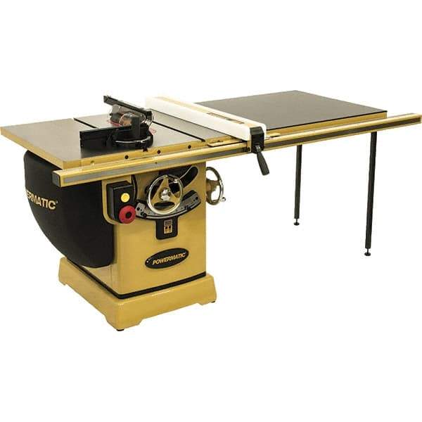 Powermatic - 10" Blade Diam, 5/8" Arbor Diam, 1 Phase Table Saw - 5 hp, 230 Volt, 11-1/4" Cutting Depth - Caliber Tooling