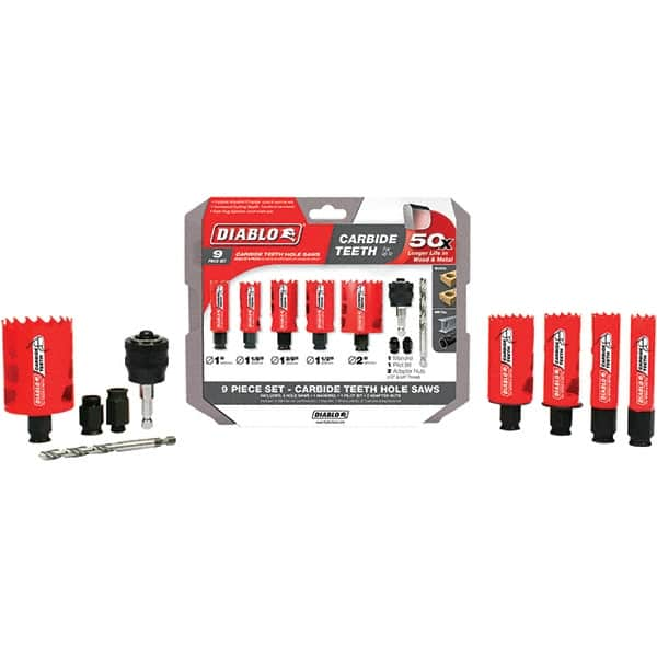 Freud - Hole Saw Kits Minimum Saw Diameter (Inch): 1 Maximum Saw Diameter (Inch): 2 - Caliber Tooling