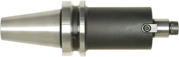 Bilz - CAT50 Taper Shank 1-1/4" Pilot Diam Shell Mill Holder - 7" Flange to Nose End Projection, 2-3/4" Nose Diam, 5/8-18 Lock Screw, Through-Spindle Coolant - Exact Industrial Supply