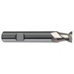 8mm Dia. - 58mm OAL - 45° Helix Bright Carbide End Mill - 2 FL - Caliber Tooling