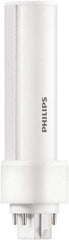 Philips - 5 Watt LED Commercial/Industrial 2 Pin Lamp - 3,000°K Color Temp, 550 Lumens, 60 Volts, PLC, 50,000 hr Avg Life - Caliber Tooling