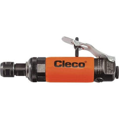 Cleco - 1/4" Collet, Straight Handle, Air Straight Die Grinder - 25,000 RPM, Front Exhaust, 23 CFM, 0.5 hp, 6.2 bar, 1/4" Inlet - Caliber Tooling