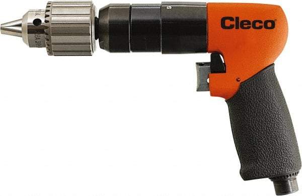 Cleco - 1/2" Keyed Chuck - Pistol Grip Handle, 1,200 RPM, 0.2 LPS, 25 CFM, 1.2 hp, 90 psi - Caliber Tooling