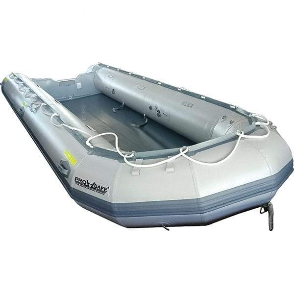 PRO-SAFE - Emergency Preparedness Supplies Type: Rescue Boat Contents/Features: Transom Style; Carry Bag; Foot Pump; (2) Oars; Repair Kit; (2) Aluminum Bench Seats; 12 Person - Caliber Tooling