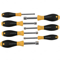 Wiha - 7 Piece, 3/16 to 1/2" Nut Driver Set - Hollow Shaft, Cushion Grip Handle - Caliber Tooling