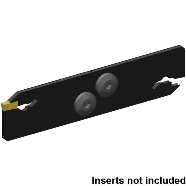 Kennametal - 26mm Blade Height, 2.4mm Blade Width, 150.25mm OAL, Neutral Cut, Double End Indexable Cut-Off Blade - 40mm Max Depth of Cut, EVBS Blade, Beyond Evolution Series - Caliber Tooling