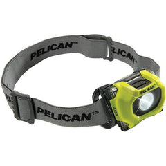 Pelican Products, Inc. - White LED Bulb, 118 Lumens, Hands-free Flashlight - Yellow Polycarbonate Body, 3 AAA Alkaline Batteries Included - Caliber Tooling