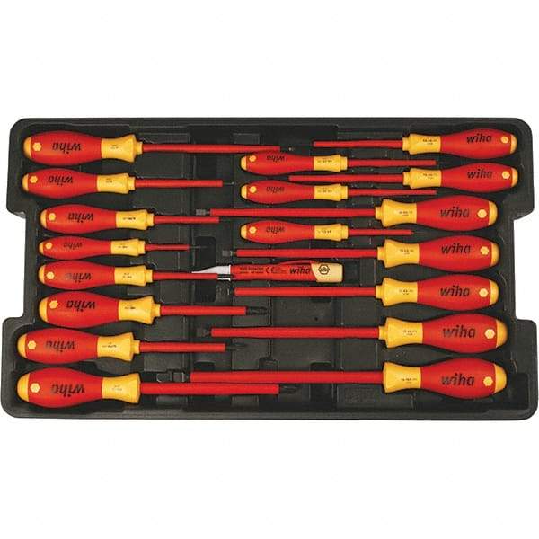 Wiha - 19 Piece Slotted, Phillips, Square & Terminal Xeno Screwdriver Set - Comes in Box - Caliber Tooling