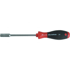 Wiha - 5.5mm Solid Shaft Magnetic Tip Nutdriver - Cushion Grip Handle, 9-13/32" OAL - Caliber Tooling