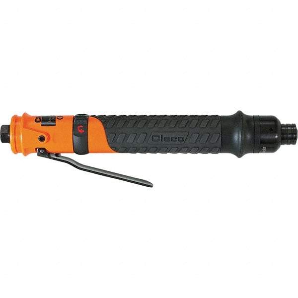 Cleco - 1/4" Bit Holder, 260 RPM, Inline Handle Air Screwdriver - 0.3 to 3.8 Ft/Lb Torque, 1/8" Inlet, 11 CFM - Caliber Tooling