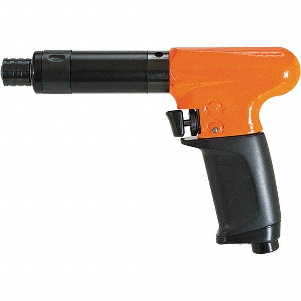 Cleco - 1/4" Bit Holder, 1,100 RPM, Pistol Grip Handle Air Screwdriver - 5 to 140 Ft/Lb Torque, 1/4" Inlet, 22 CFM - Caliber Tooling