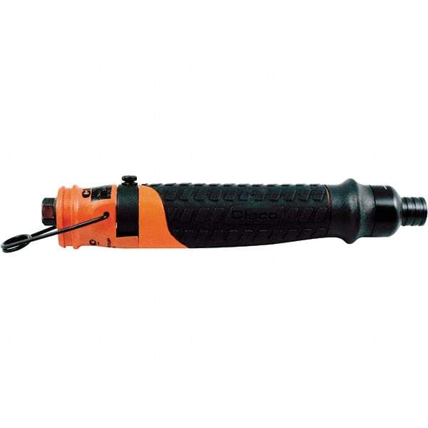 Cleco - 1/4" Bit Holder, 920 RPM, Inline Handle Air Screwdriver - 0.37 to 3.3 Ft/Lb Torque, 1/8" Inlet, 11 CFM - Caliber Tooling