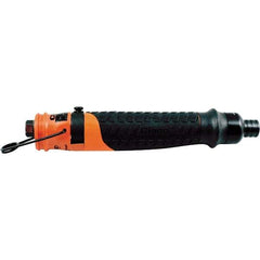 Cleco - 1/4" Bit Holder, 920 RPM, Inline Handle Air Screwdriver - 0.37 to 3.3 Ft/Lb Torque, 1/8" Inlet, 11 CFM - Caliber Tooling