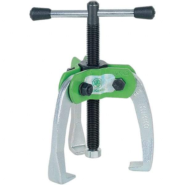 KUKKO - 3 Jaw, 1/4" to 2-3/8" Spread, 1-1/2 Ton Capacity, Jaw Puller - 2" Reach, For Bearings, Gears, Discs - Caliber Tooling