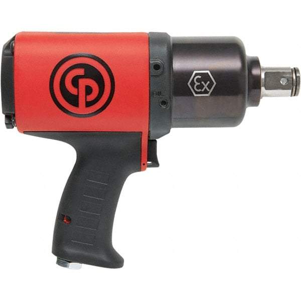 Chicago Pneumatic - 1" Drive, 5,100 RPM, 1,290 Ft/Lb Torque Impact Wrench - Pistol Grip Handle, 38 CFM, 90 psi, 3/8" NPT Inlet - Caliber Tooling