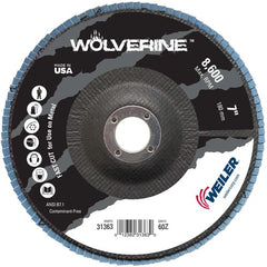 7″ Vortec Pro Abrasive Flap Disc, Angled, Phenolic Backing 60Z, 7/8″ Arbor Hole - Caliber Tooling