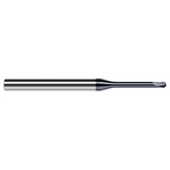 ‎3/8″ Dia. × 3/8″ Shank × 0.3″ DOC × 2-1/2″ OAL, Carbide AlTiN, 2 Flute, Ballnose End Mill - Exact Industrial Supply